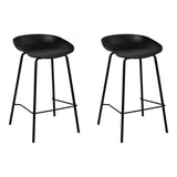 Artiss Set of 2 Metal Bar Stools - Black